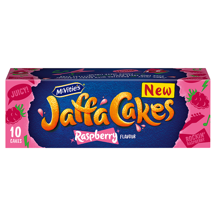 McVitie's Jaffa Cakes Original Biscuits Raspberry Flavour 10 Cakes, 110g