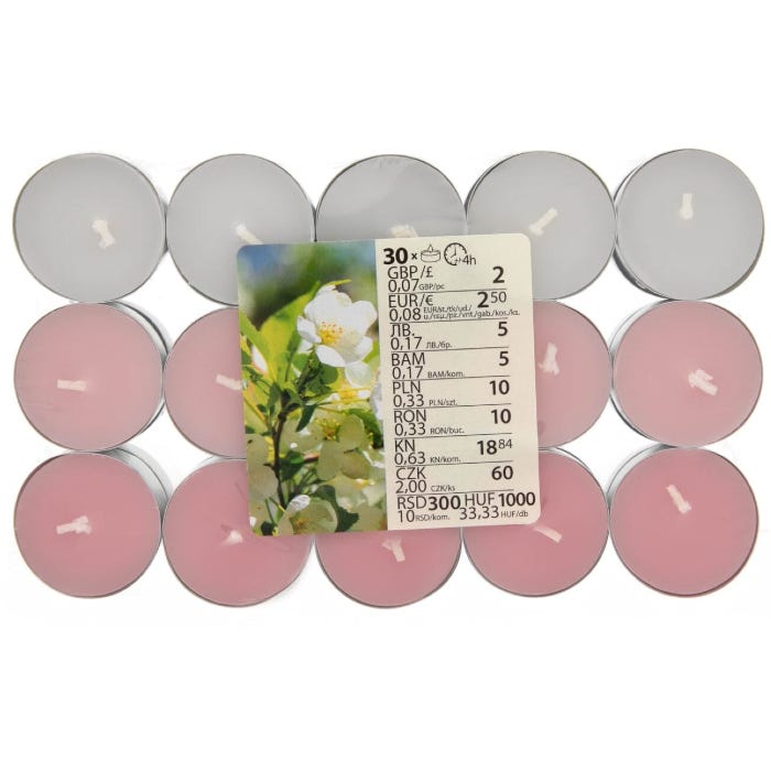 Pepco Pink Scented Tealights (Pack of 30)