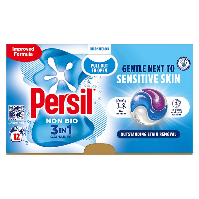Persil 3 in 1 Washing Capsules Non Bio, 12 washes