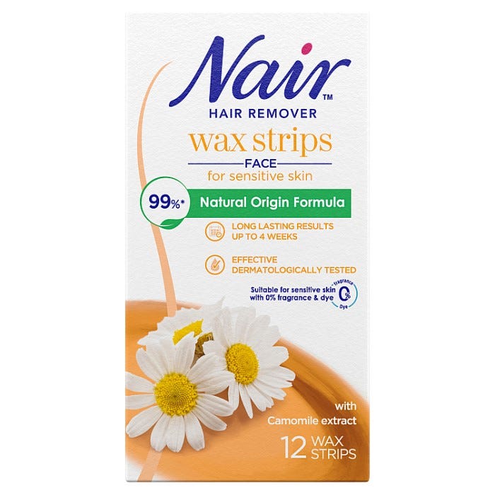 Nair Facial Wax Strips 16 Pack