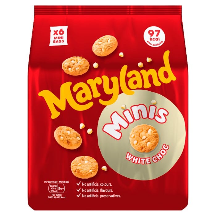 Maryland Minis White Chocolate 6 Pack