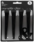 Black Crocodile Clips (Pack of 4)
