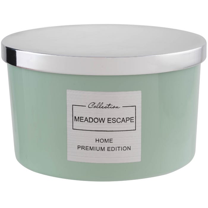 Home Premium Edition Metallic 3 Wick Candle - Meadow Escape