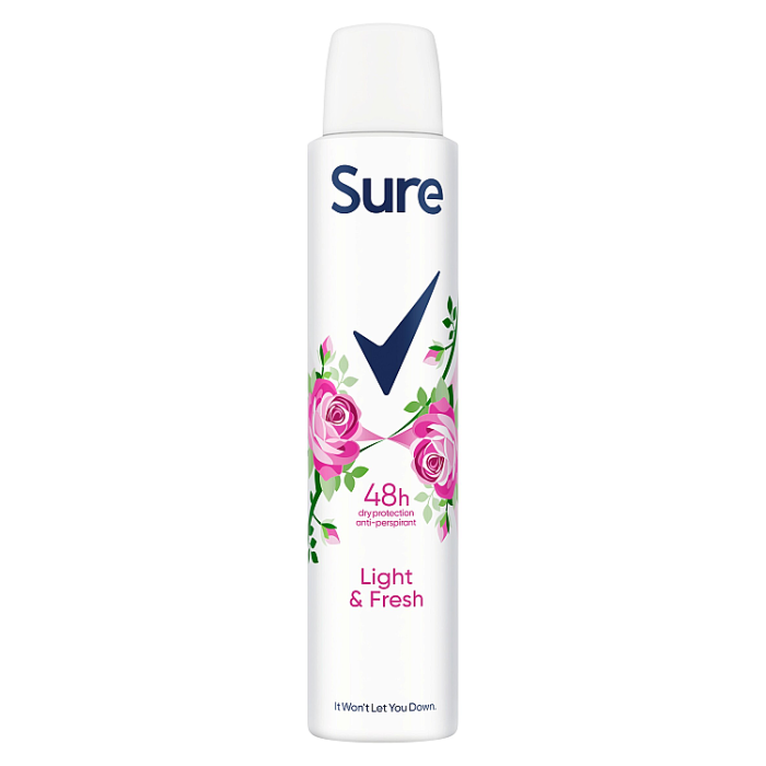 Sure Anti-perspirant Deodorant Aerosol Light & Fresh, 200ml