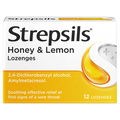 Strepsils Honey & Lemon Lozenges (Pack of 12)