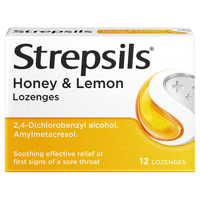 Strepsils Honey & Lemon Lozenges (Pack of 12)