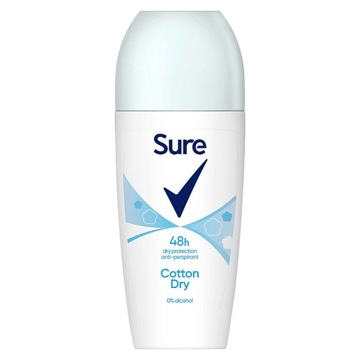 Sure Anti-Perspirant Deodorant Roll On Cotton Dry, 50ml