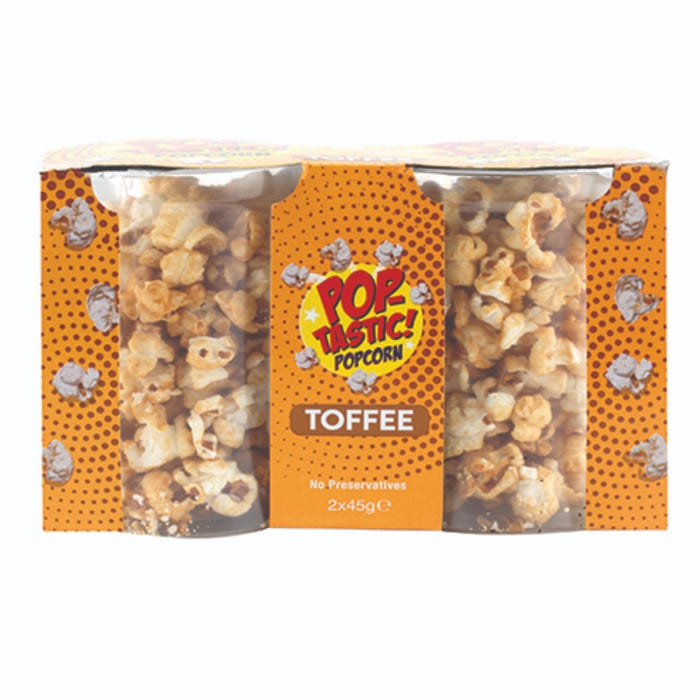 Poptastic Popcorn - Toffee, 45g (Pack of 2)