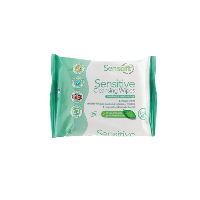 Sensoft Sensitive Cleansing Wipes (Pack of 25)