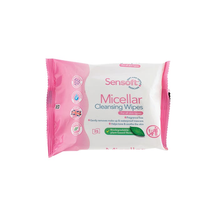 Sensoft Micellar Cleansing Wipes (Pack of 25)