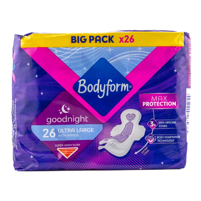 Bodyform Ultra Large Night Pads With Wings (Pack of 26)