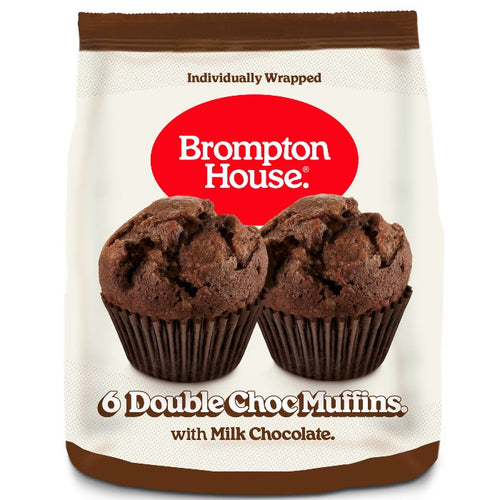 Brompton House Double Choc Muffins, 150g (Pack of 6)